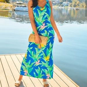 Tommy Bahama tropical maxi dress